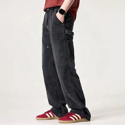 Black Utility Panel Jeans